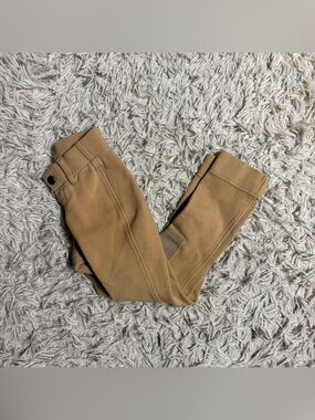 Child’s Size 2R Tan Shires Knee Patch Horseback Riding Tights Breeches. Good Con